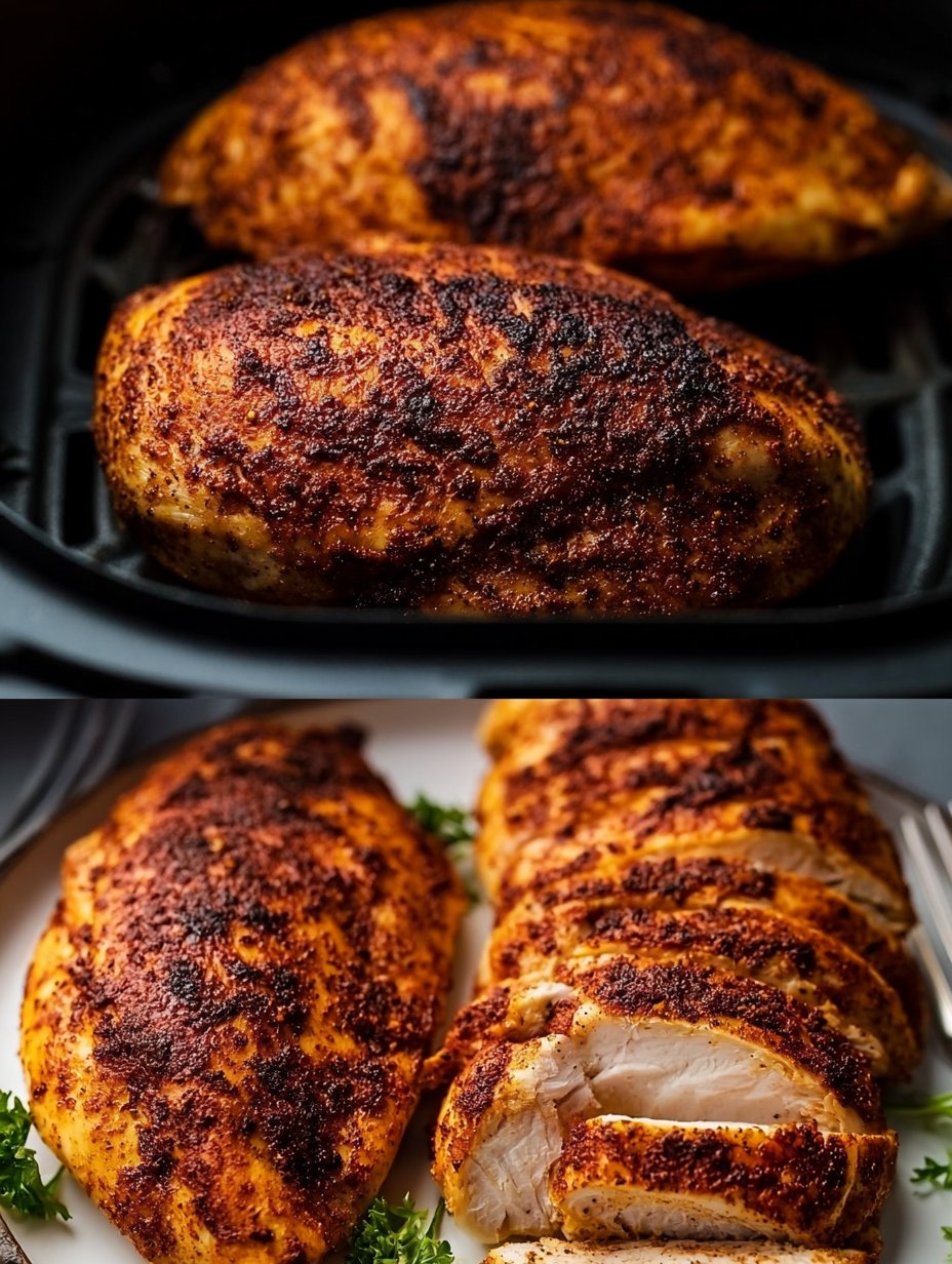 Pechuga de pollo en freidora de aire
