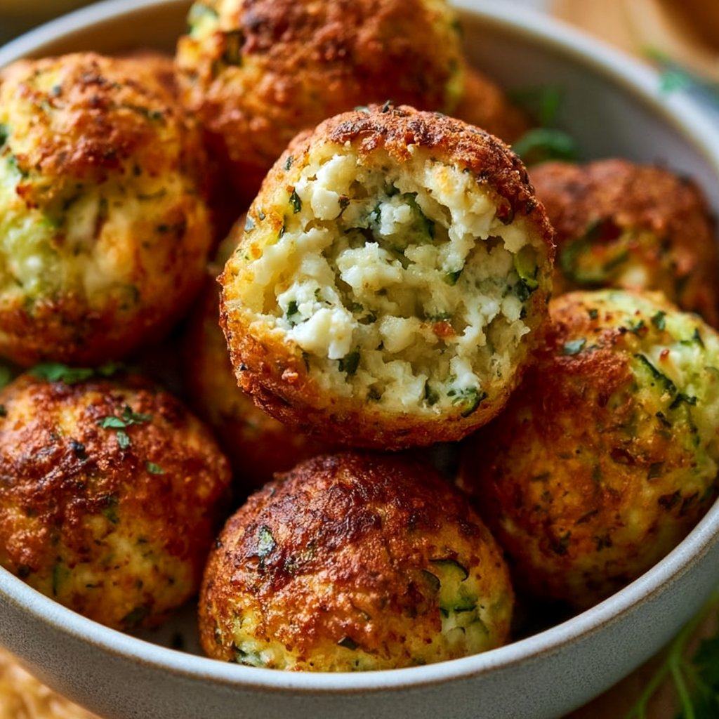 Zucchini-Feta-Bällchen