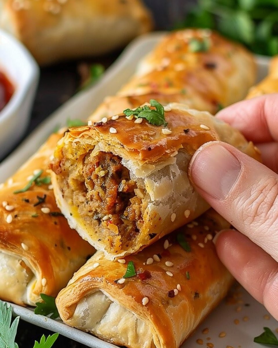 Homemade Curried Sausage Rolls