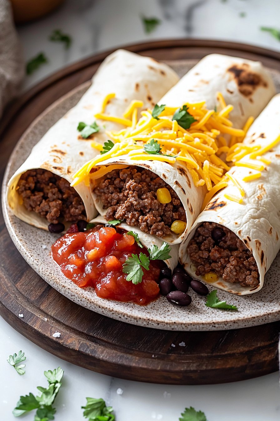 Beef and Bean Burritos