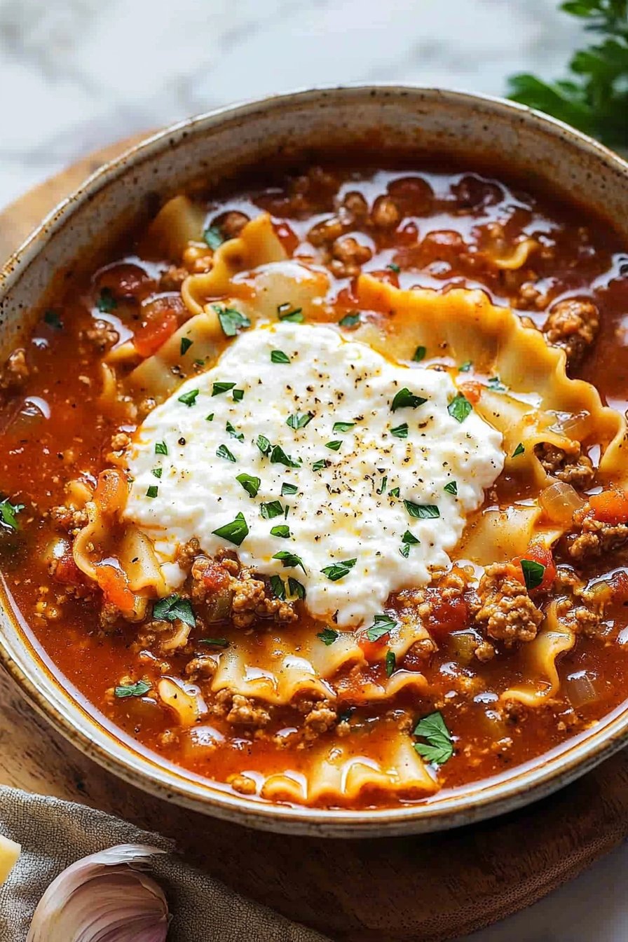 Easy Lasagna Soup in One Pot