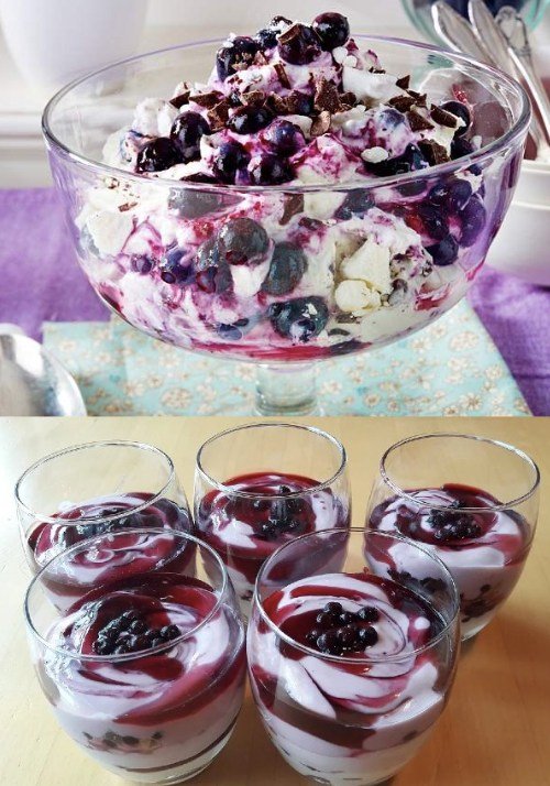 Leckeres Blaubeer-Mascarpone-Dessert