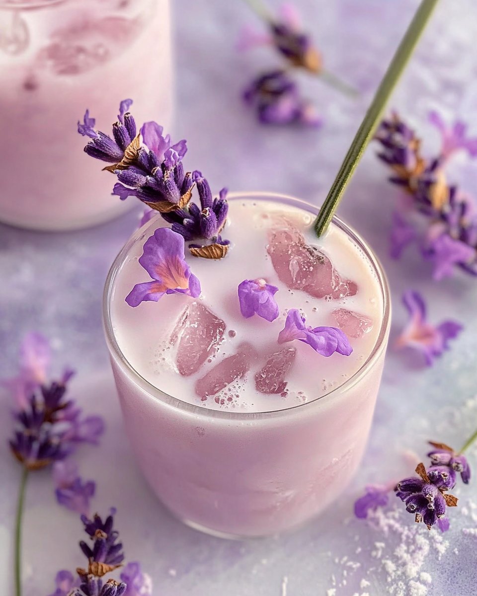 Rose Lavender Iced Milk