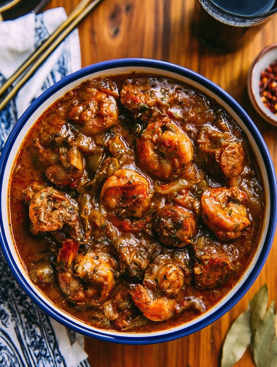 Okra Ahogada Con Camarones