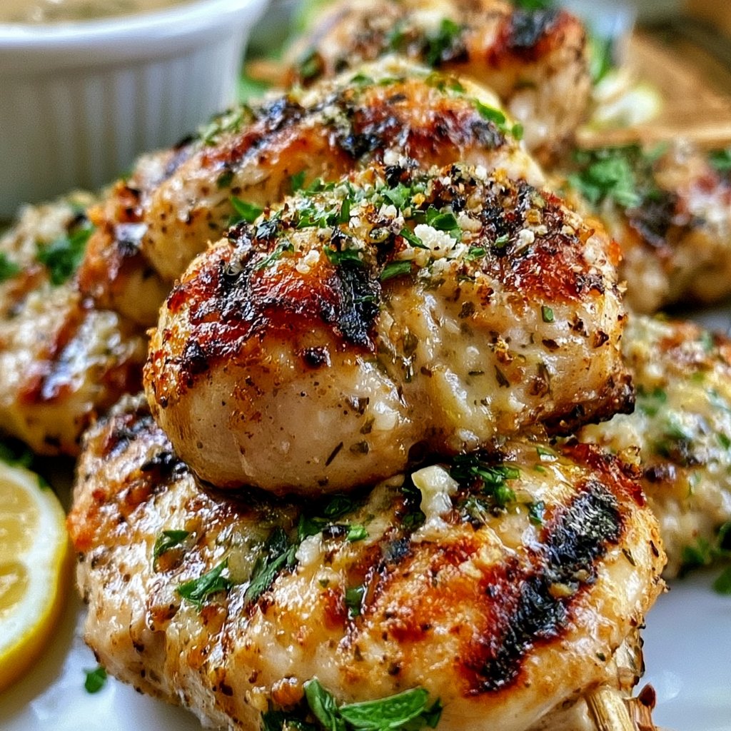 Knoblauch-Parmesan-Huhn vom Grill