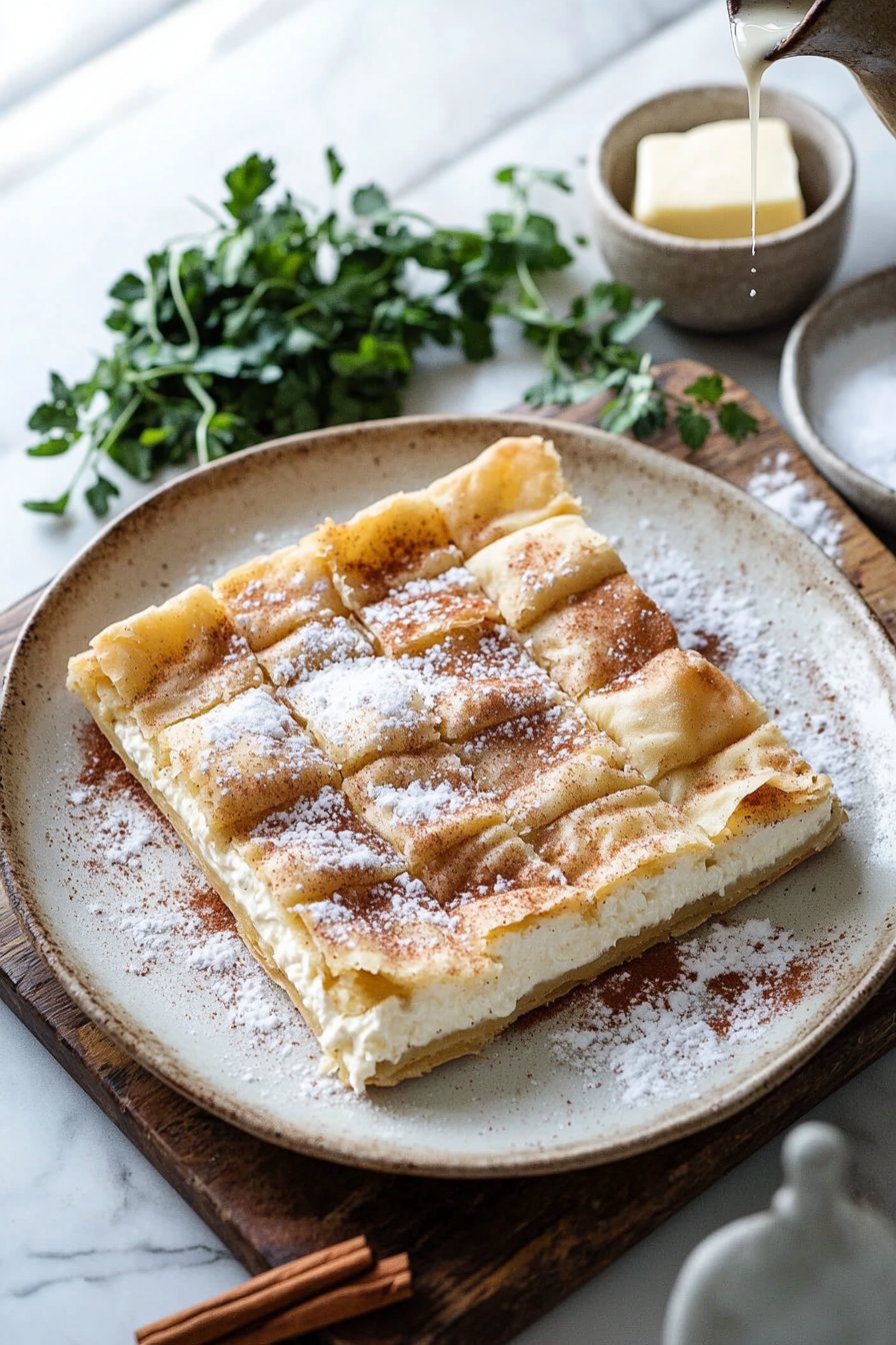 Klassische Sopapilla Käsekuchen Riegel