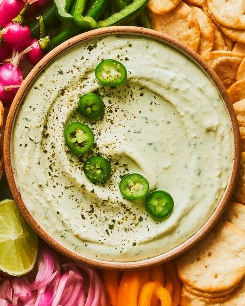 Creamy Jalapeno Cottage Cheese Dip