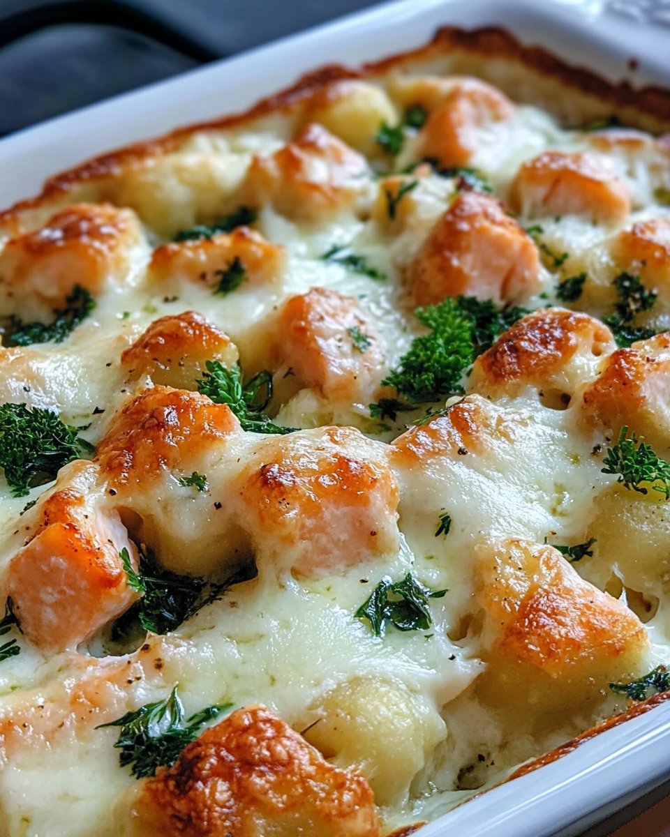 Gnocchi-Lachs-Auflauf