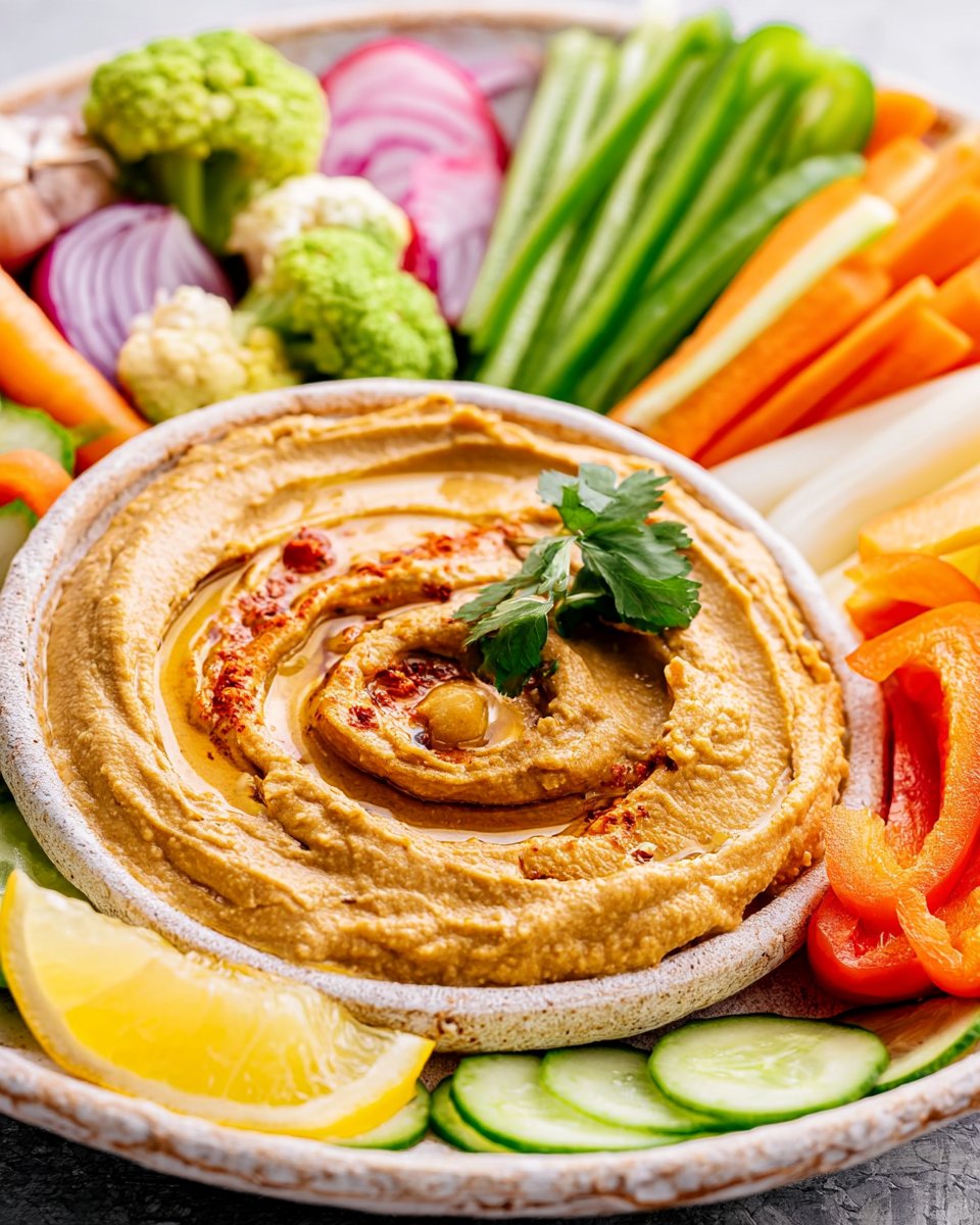 Chipotle Hummus + Crunchy Veggies