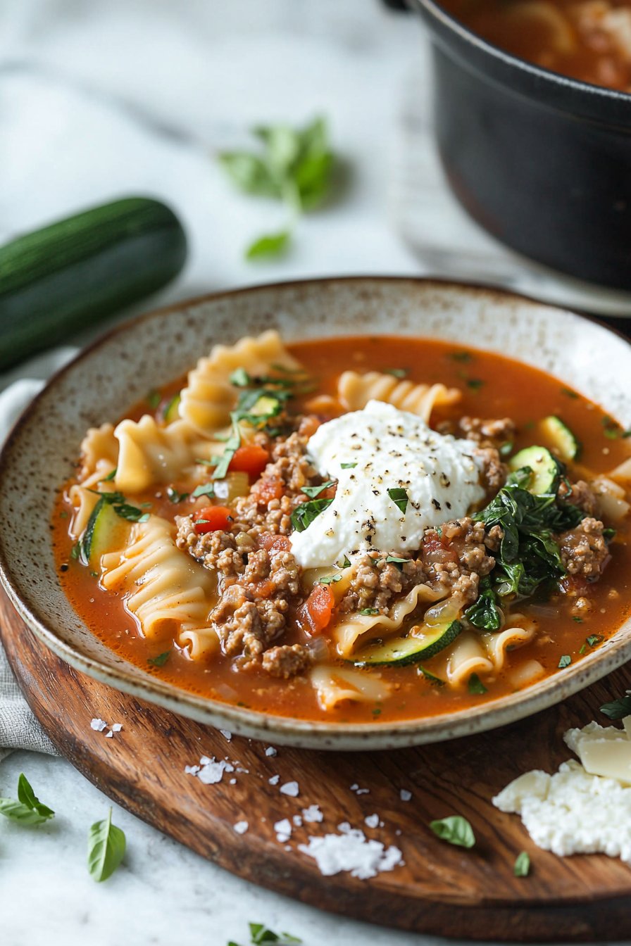 Healthy Lasagna Soup