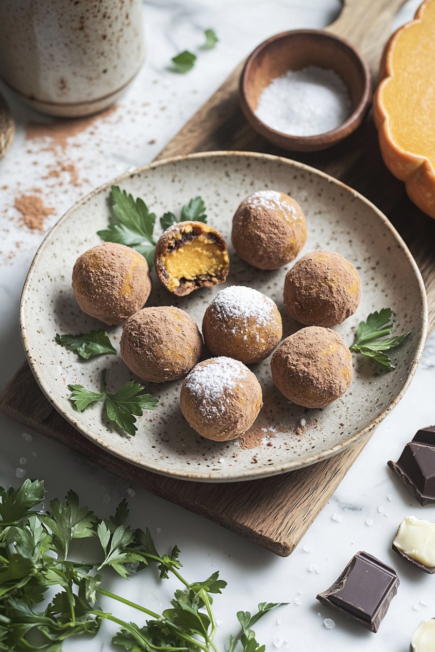 Kürbiskuchen Käsekuchen Trüffel