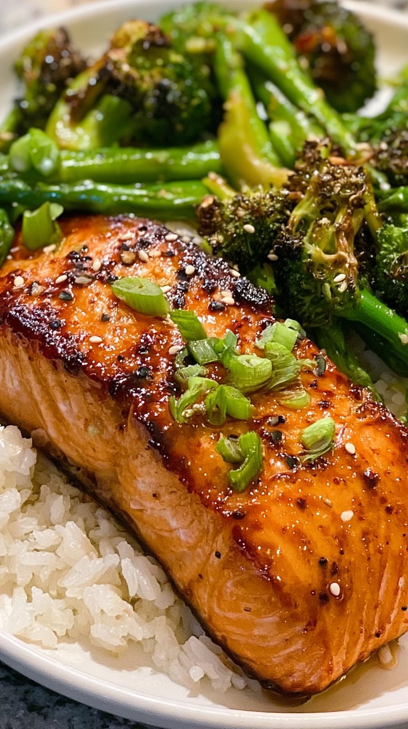 Crispy Salmon with Honey Garlic Glaze in the Air Fryer
