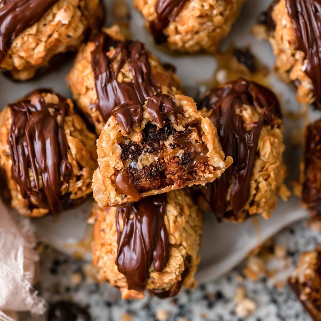 Samoa Cookie Stuffed Dates