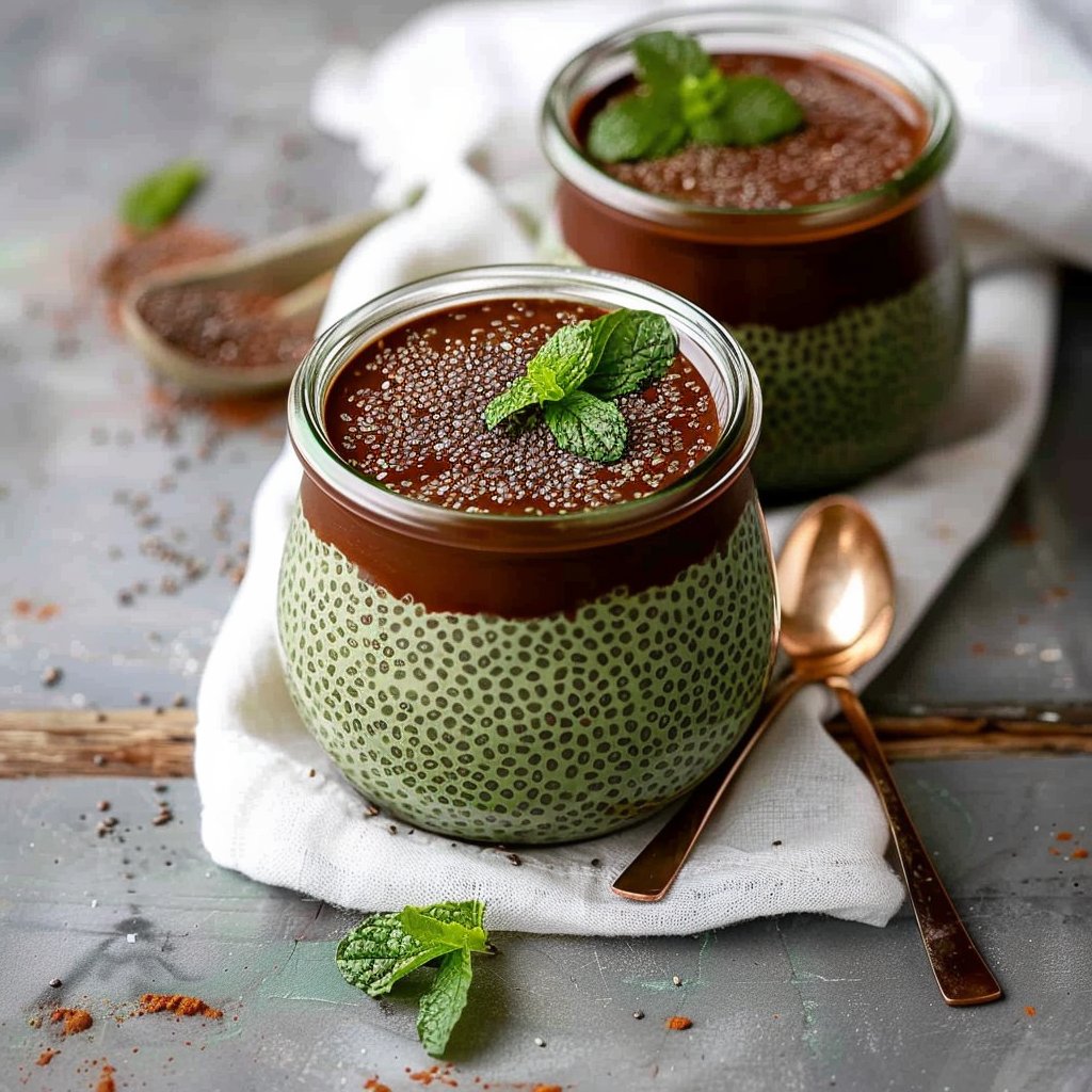 Mint Chocolate Chia Pudding