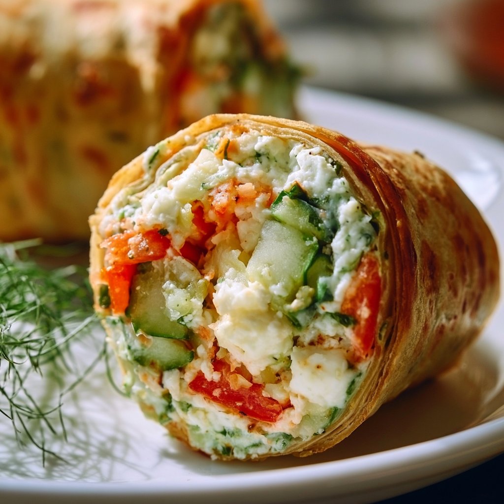 Vegetarische Gemüserolle mit Frischkäse & Feta