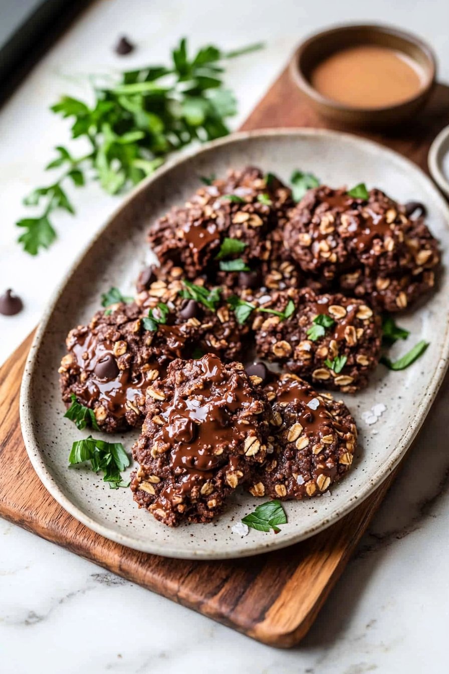 No Bake Chocolate Oatmeal Cookies