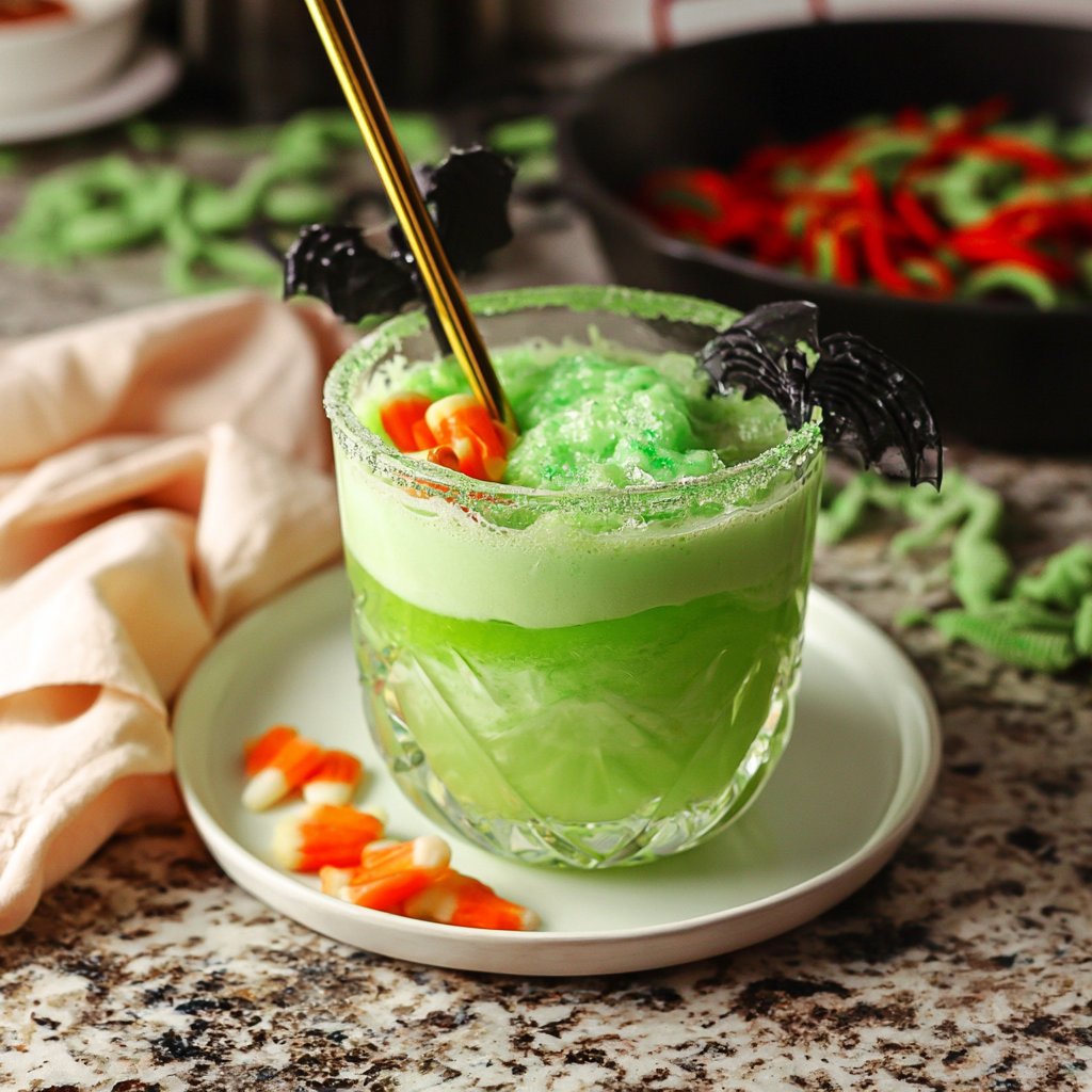 Green Sherbet Witches' Brew Halloween Punch