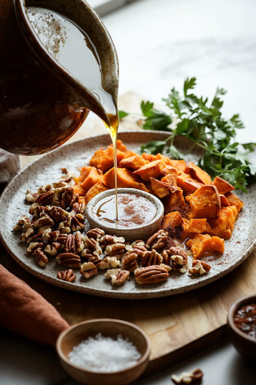 Vegane Süßkartoffelauflauf