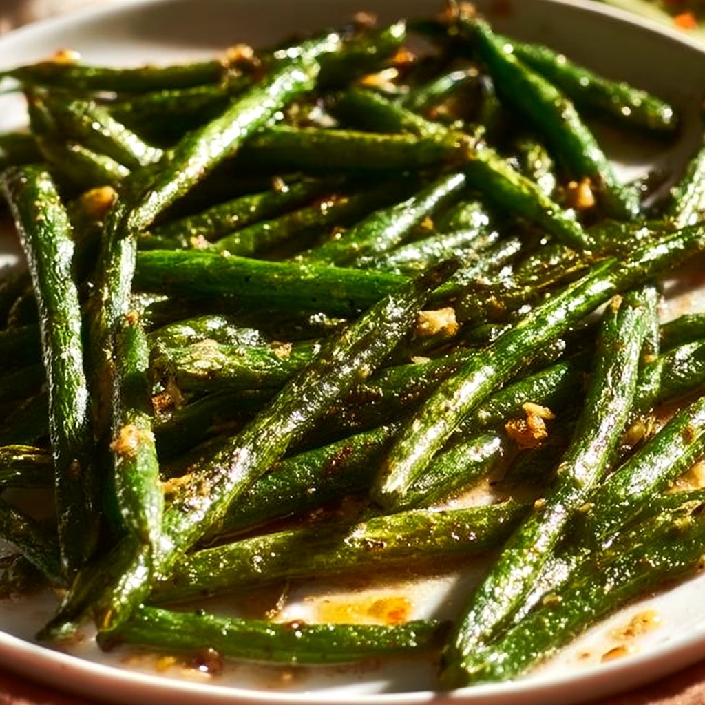 Easy Roasted Green Beans With Garlic