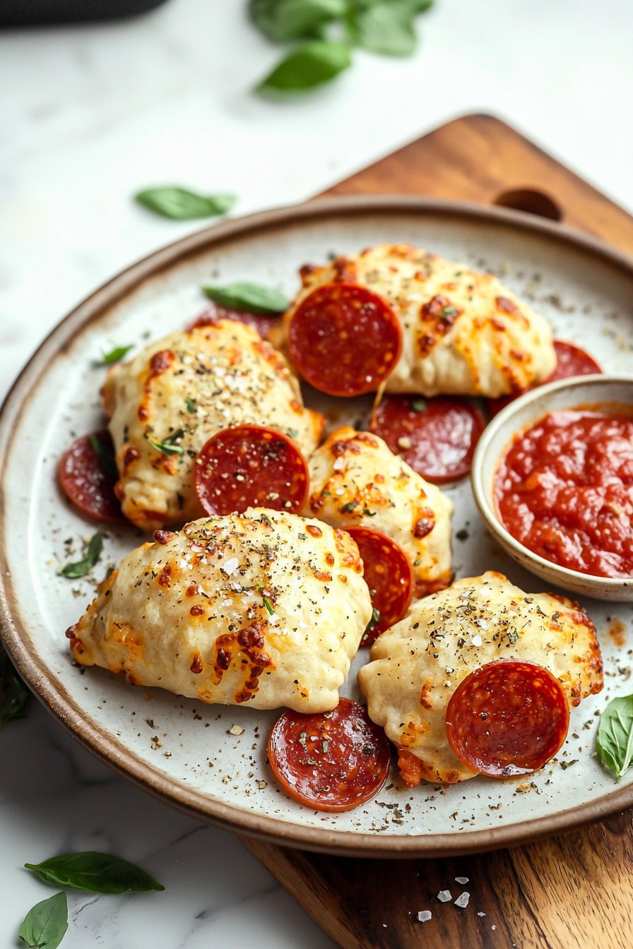 Air Fryer Pepperoni Pizza Pockets