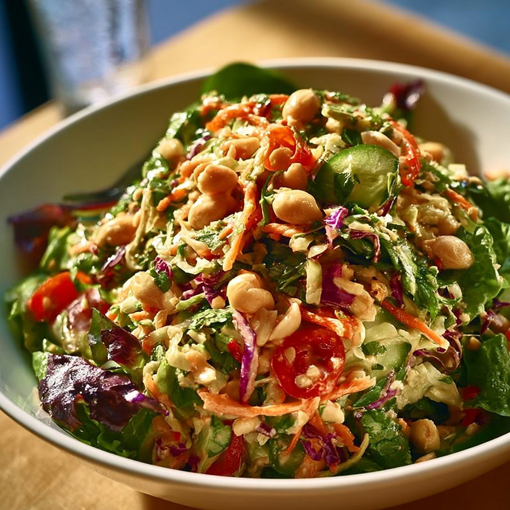 Asiatischer Erdnusssalat