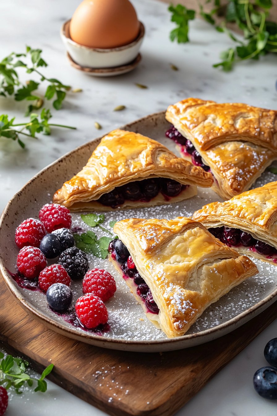Hausgemachte Beerenturnover