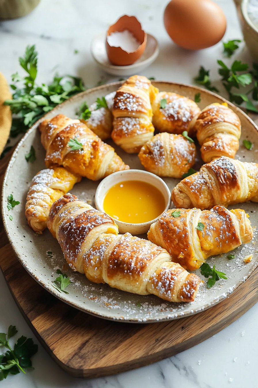 Mini-Kürbiskuchen-Croissant-Röllchen