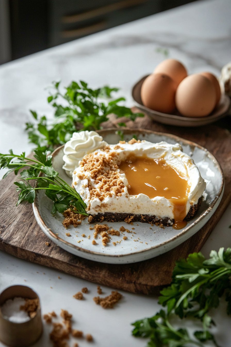 Geladene Butterscotch-Käsekuchen