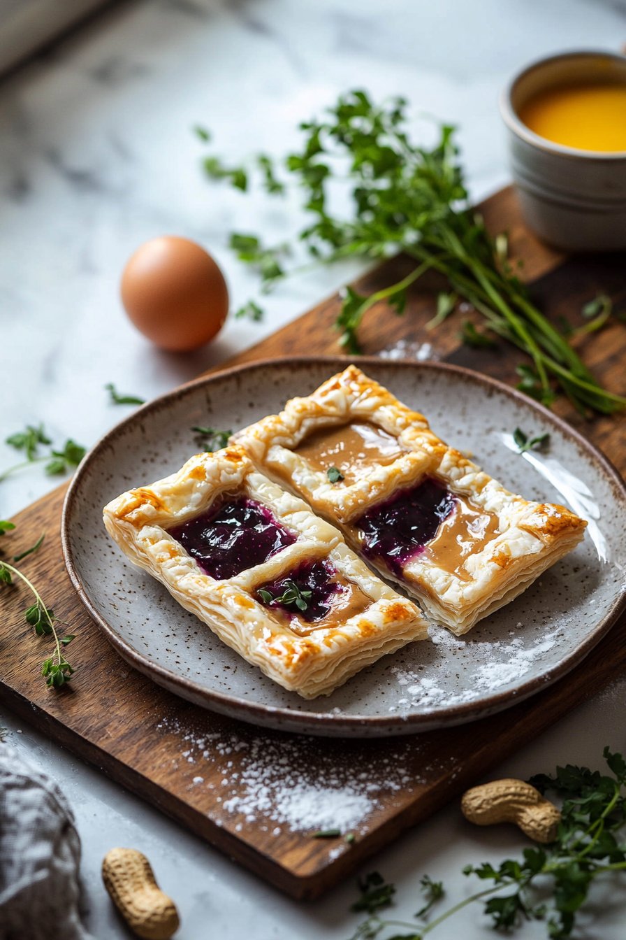 Hausgemachte Erdnussbutter und Gelee Pop-Tarts