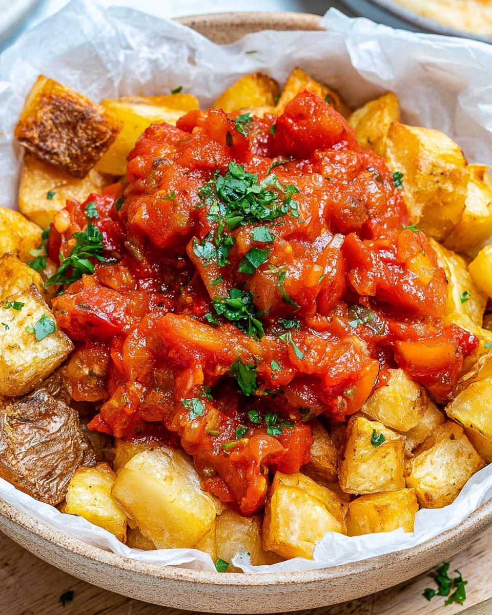Healthier Patatas Bravas