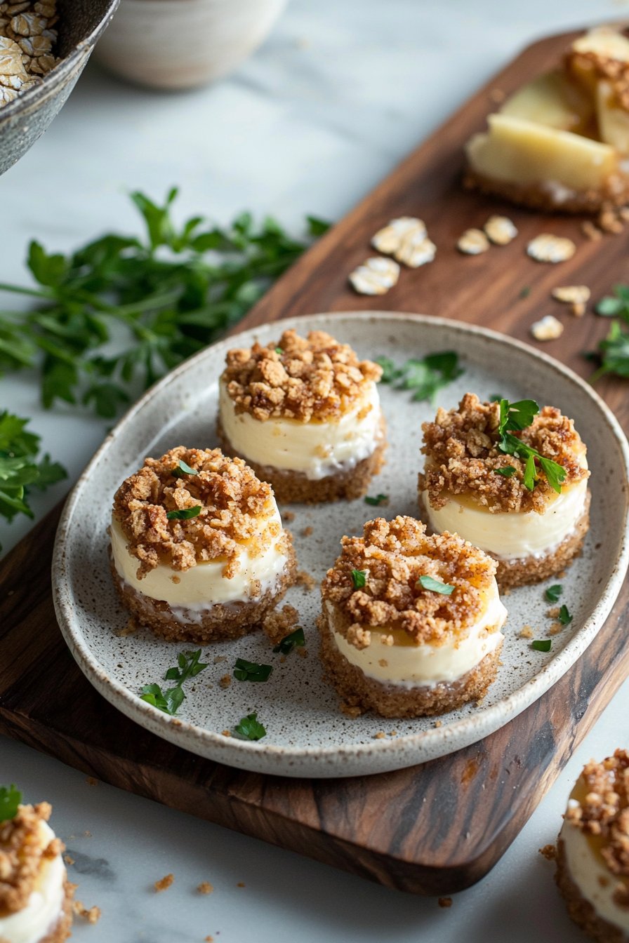 Mini Apple Crisp Cheesecakes