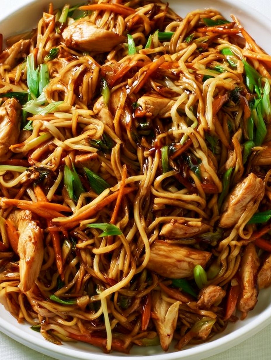 La receta definitiva de Chow Mein de pollo para fideos fritos crujientes