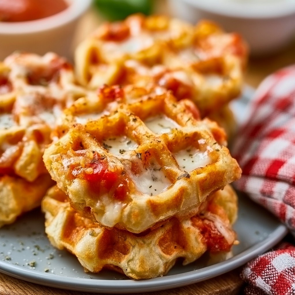 Pizza Waffeln für Babys und Kleinkinder