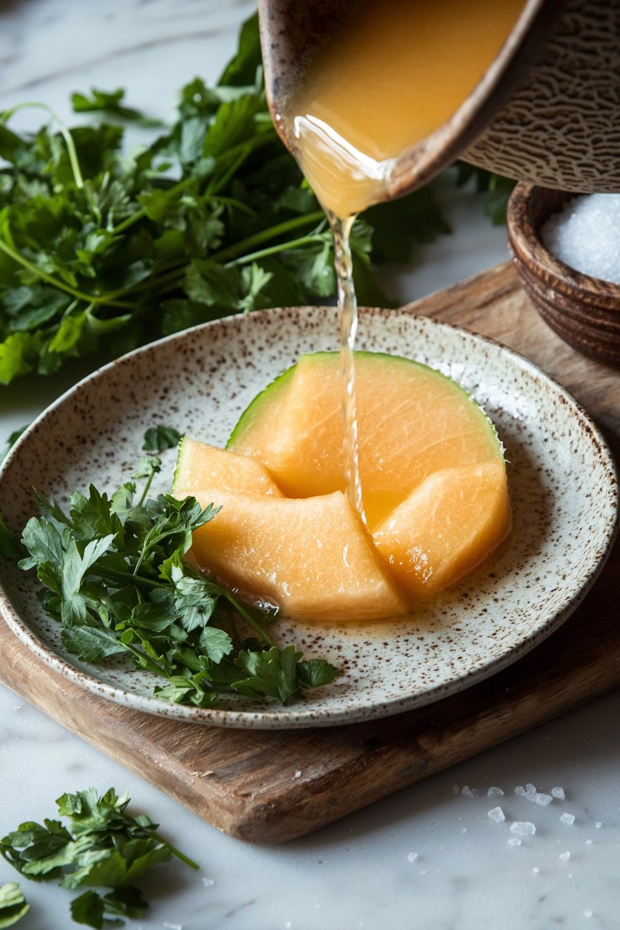 Frischer Cantaloupe-Saft