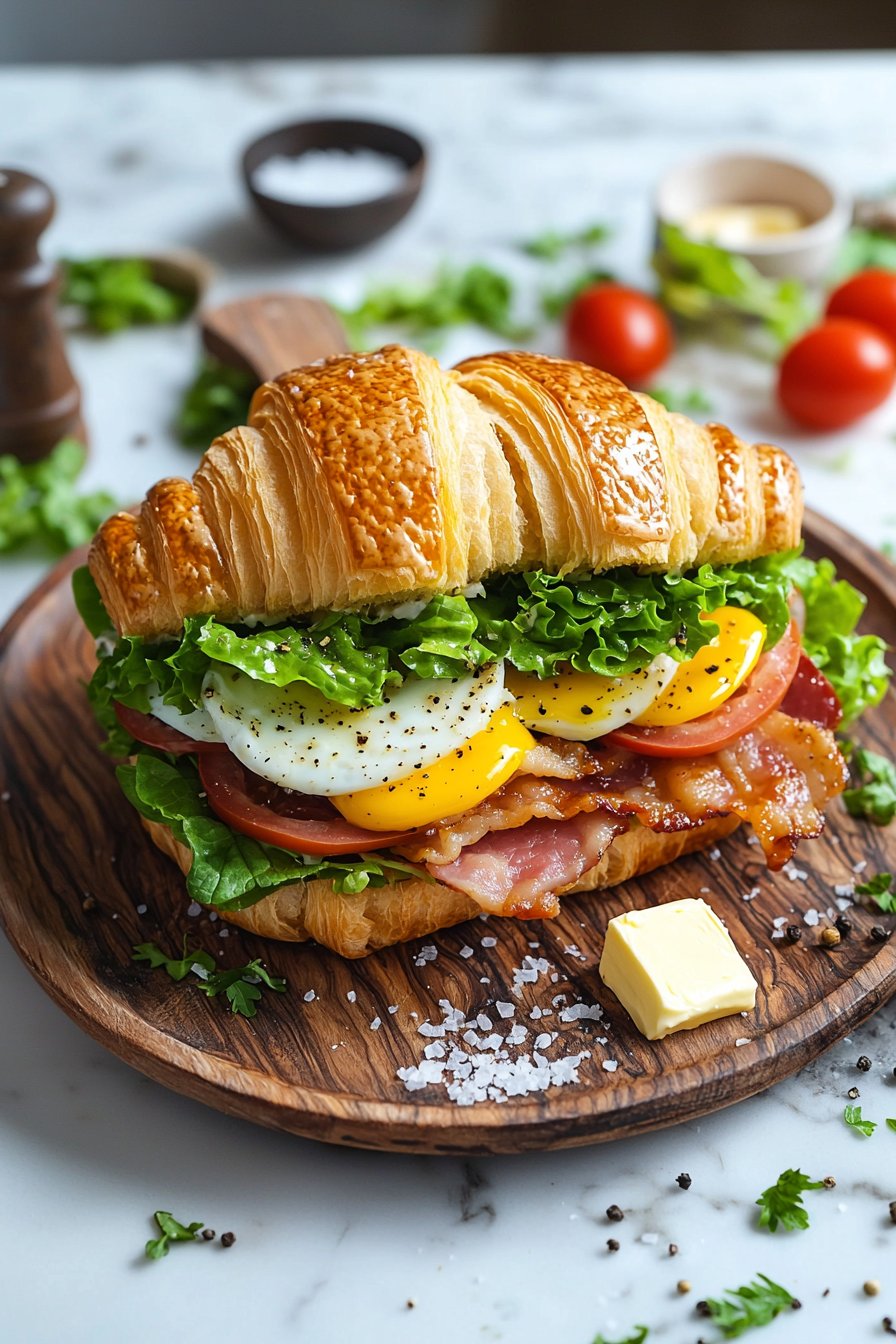 Croissant Frühstücks-Sandwich