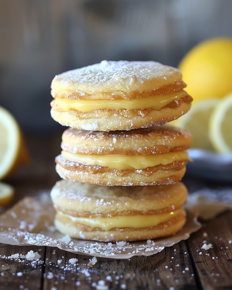 Lemon Sandwich Cookies With Lemon Curd (Vegan, Gluten Free) 2 Lemon Sandwich Cookies With Lemon Curd (Vegan, Gluten Free)