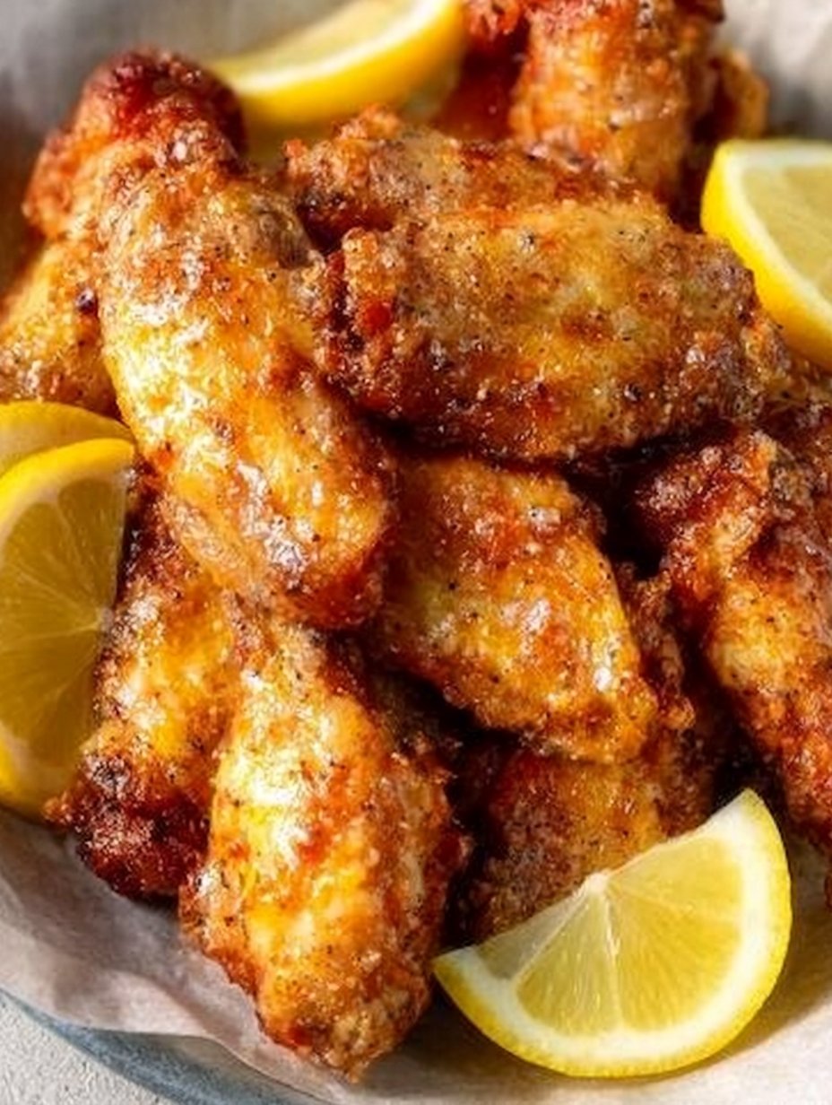Lemon Pepper Wings with Honey