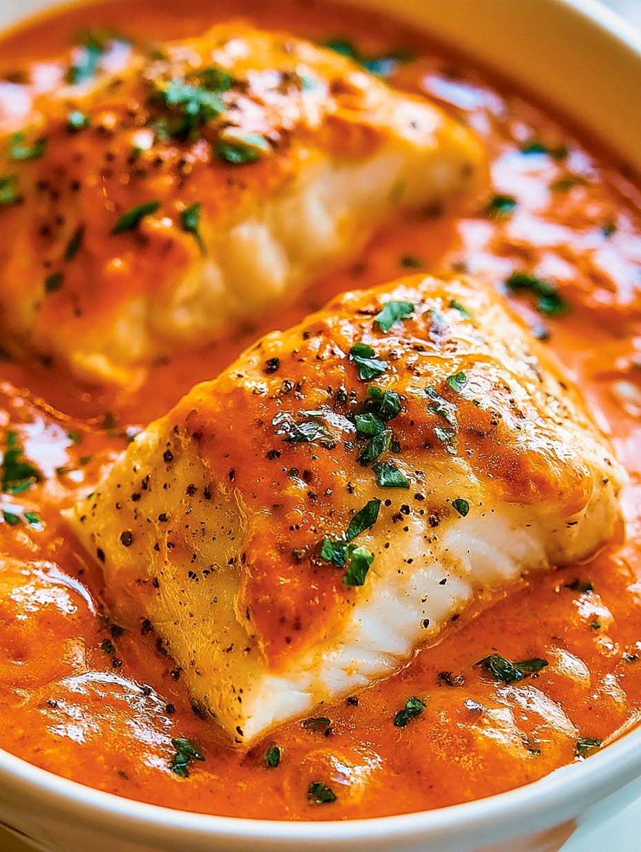 Tilapia rápida en salsa de pimientos asados