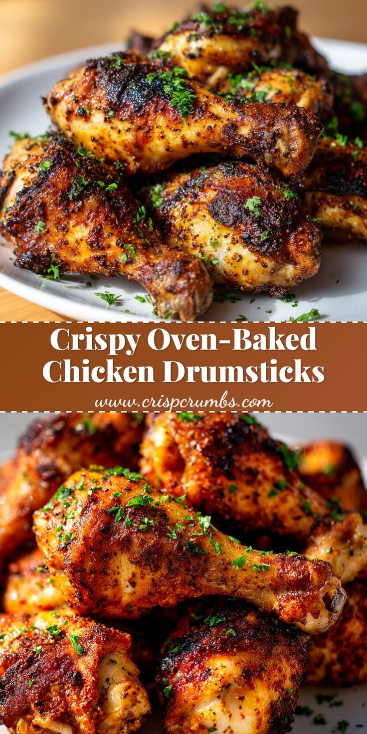 Easy Crispy Oven-Baked Chicken Drumsticks Recipe