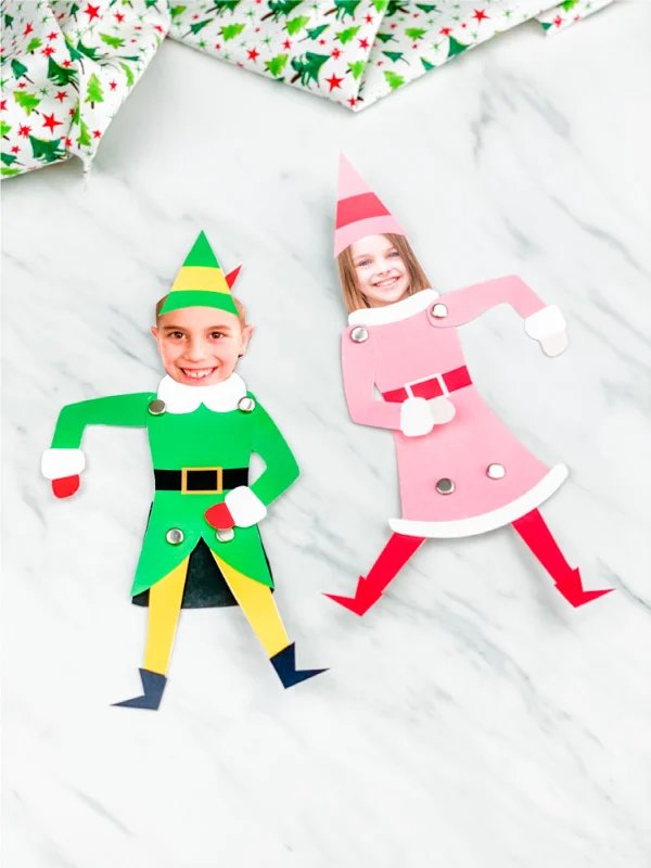 Jovie The Elf Photo Craft For Kids [Free Template]
