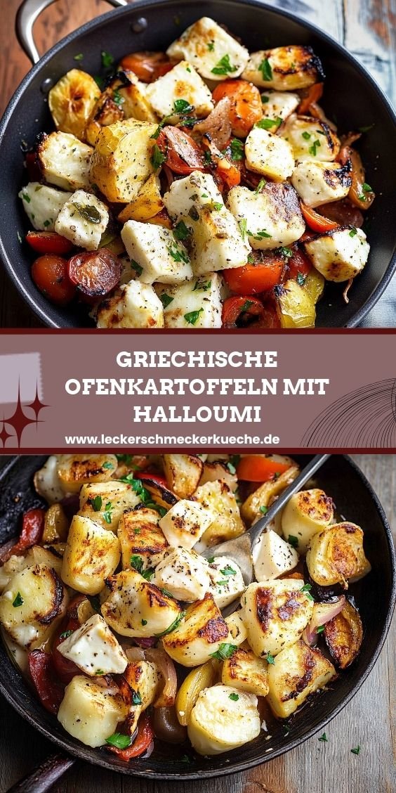 Griechische Ofenkartoffeln mit Halloumi