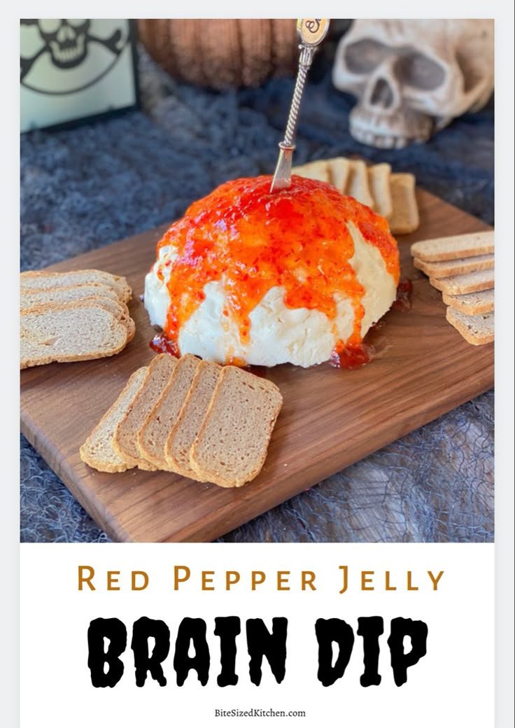 Halloween Brain Dip Appetizer (Using Brain Mold) | Bite Sized Kitchen
