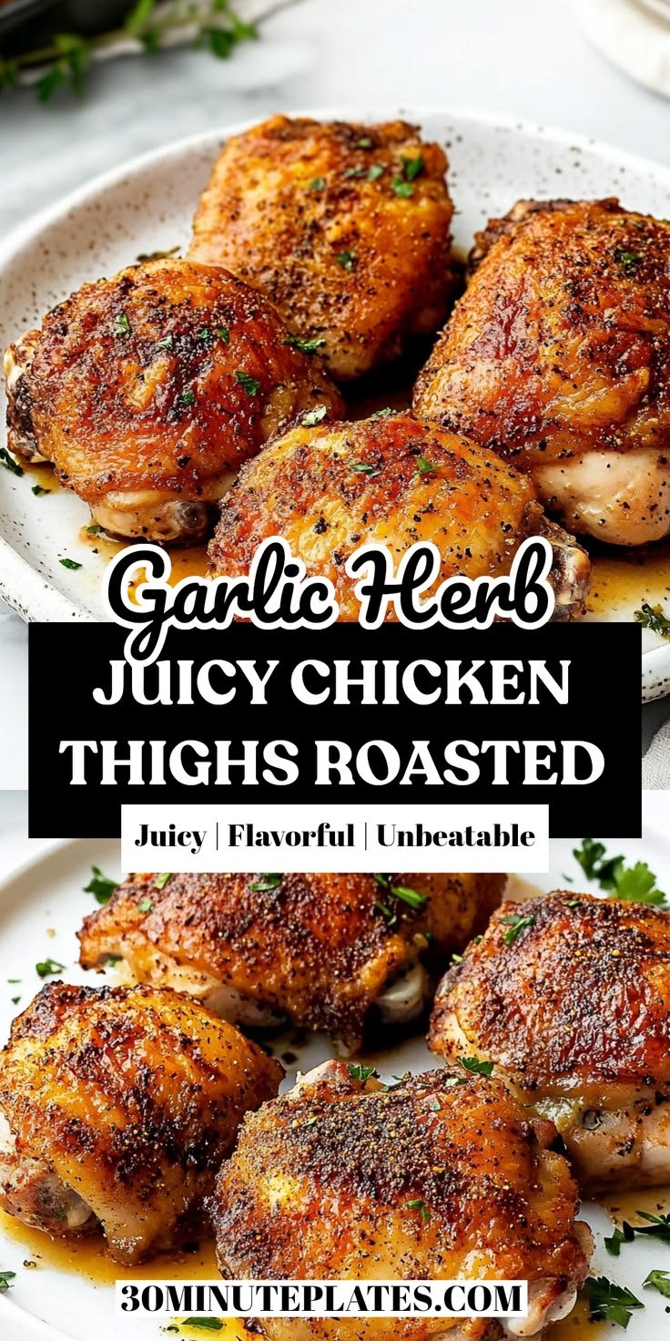 Juicy Oven-Roasted Chicken Thighs With Garlic Powder