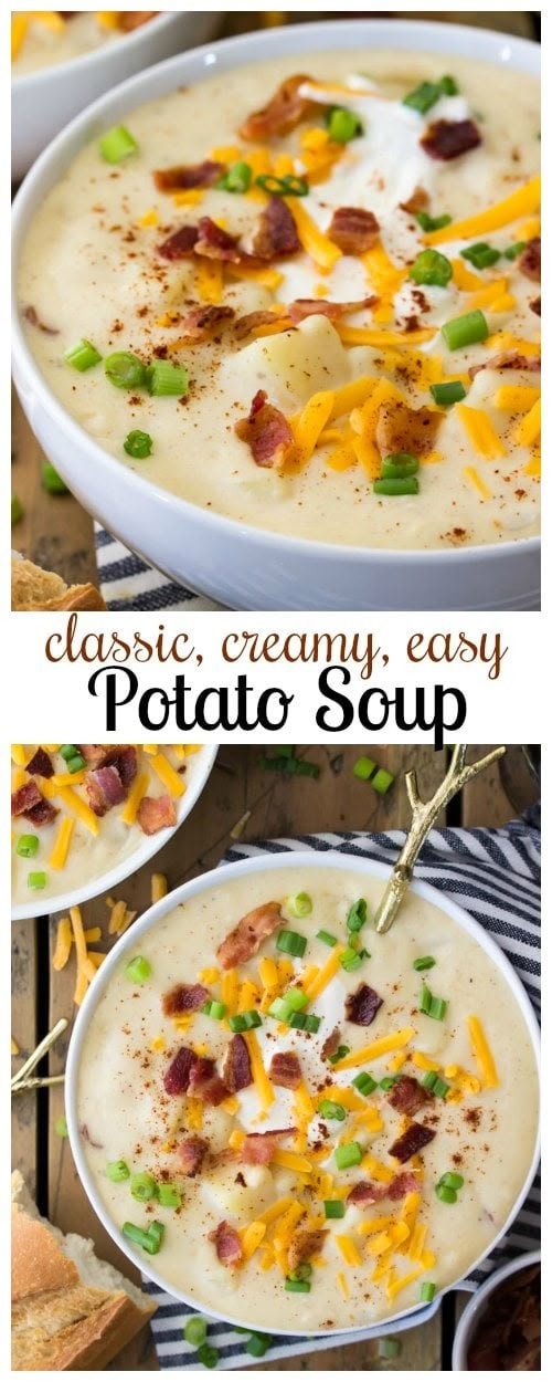 The Ultimate Creamy Potato Soup | The ultimate potato soup recipe, Potato soup without cream cheese, Potato soup recipe easy