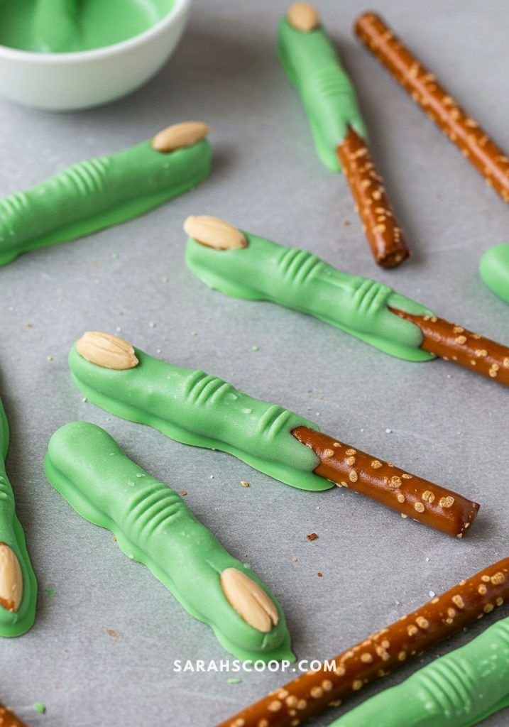 Witch’s Finger Pretzel Sticks