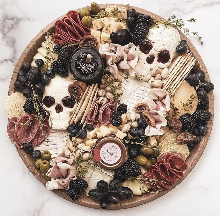Charcuterie Platter with Meats, Cheeses, and Olives | Wicked charcuterie, Gothic charcuterie board, Charcuterie ideas