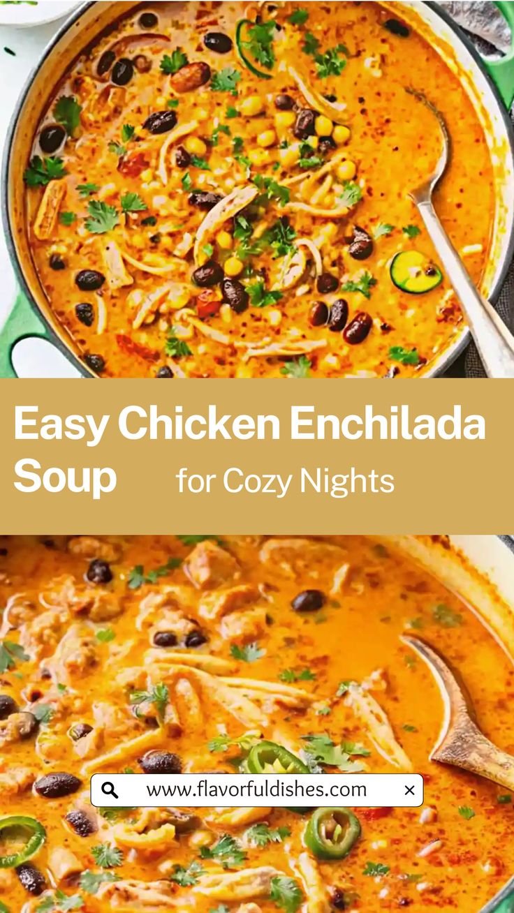 Easy Chicken Enchilada Soup (For Cozy Nights!)