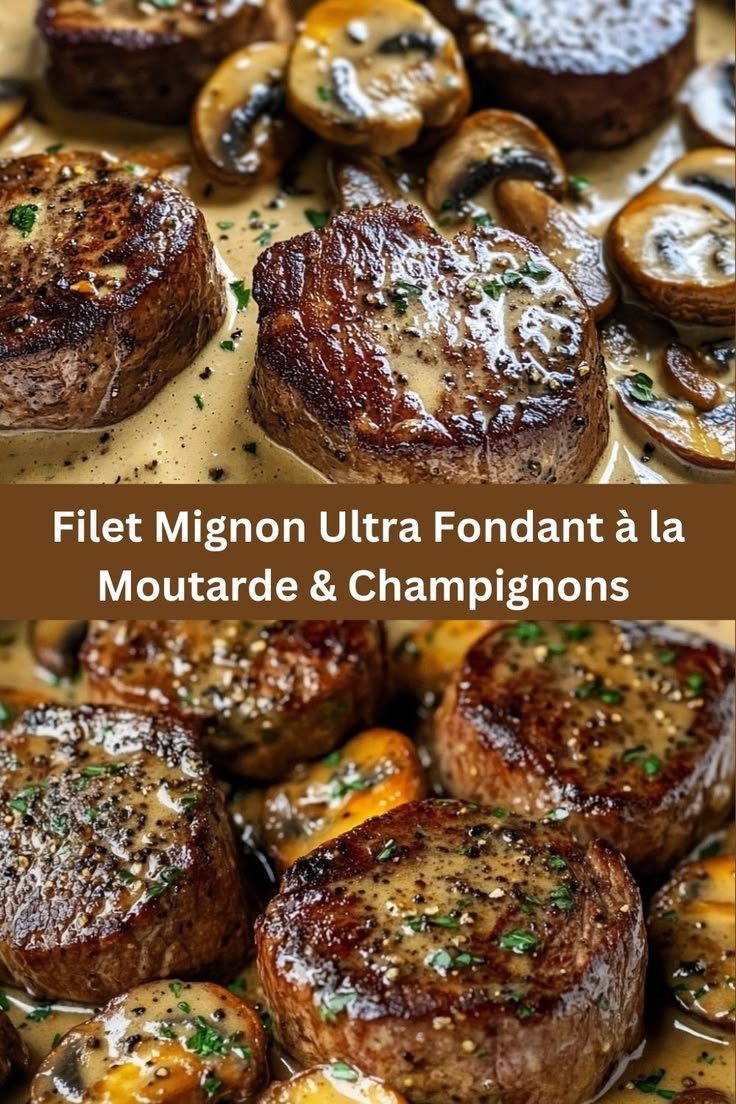 Filet Mignon Fondant à la Moutarde & Champignons – La Recette doudou du week-end