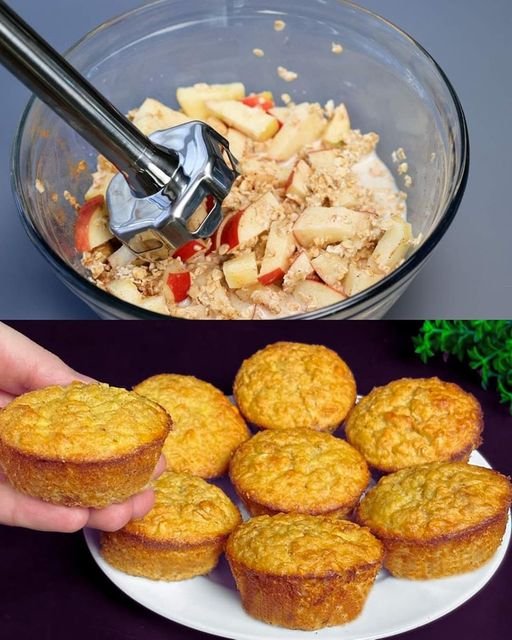 Apfel Haferflocken Muffins