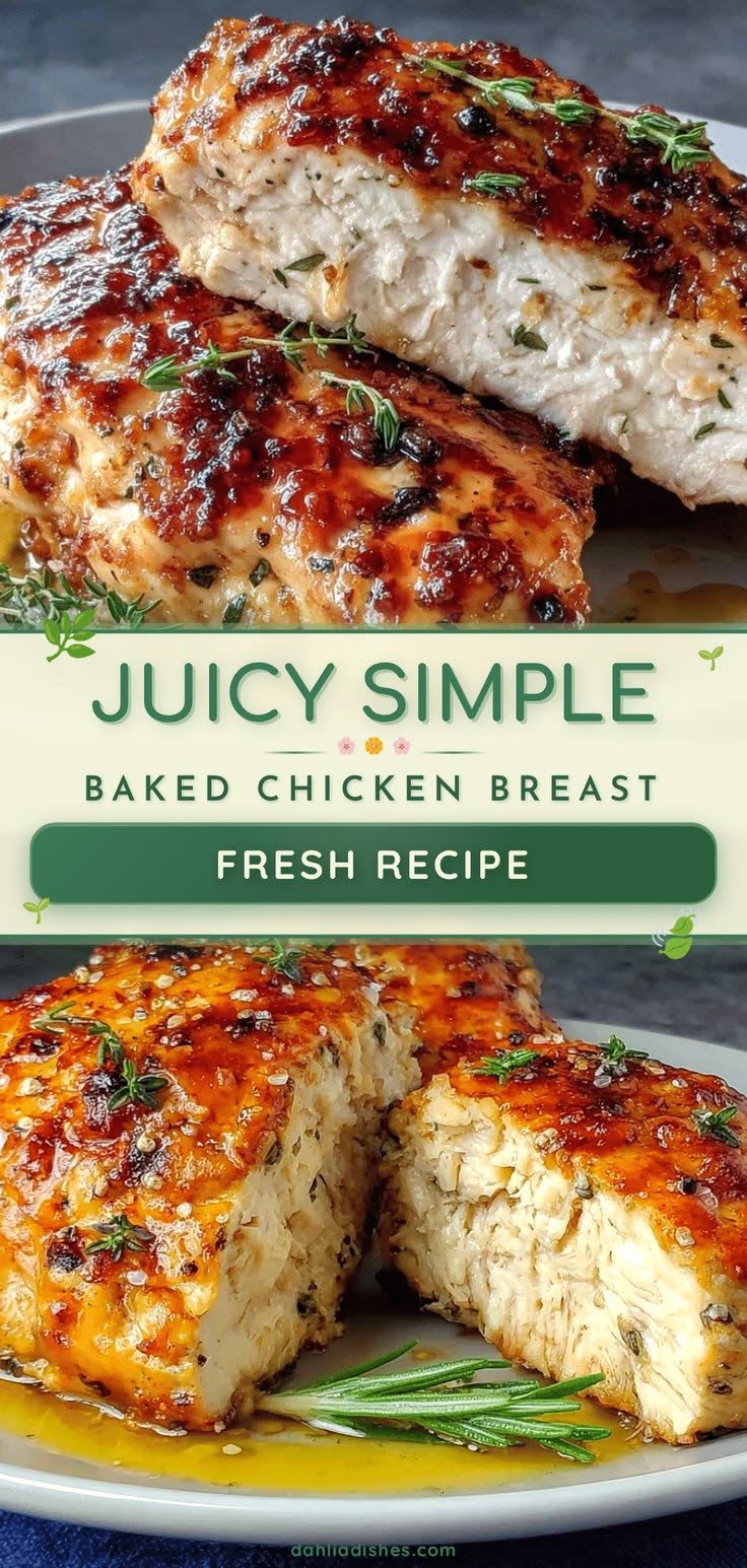 Simple Juicy Baked Chicken Breast Recipe Perfectly Moist in 3 Easy Steps